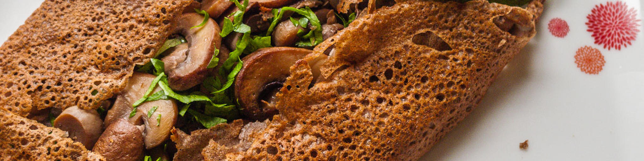Galette de sarrasin aux champignons